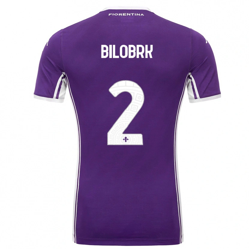 Danxen Pánské Ante Bilobrk #2 Fialová Bílá Domů Hráčské Dresy 2025/26 Dres