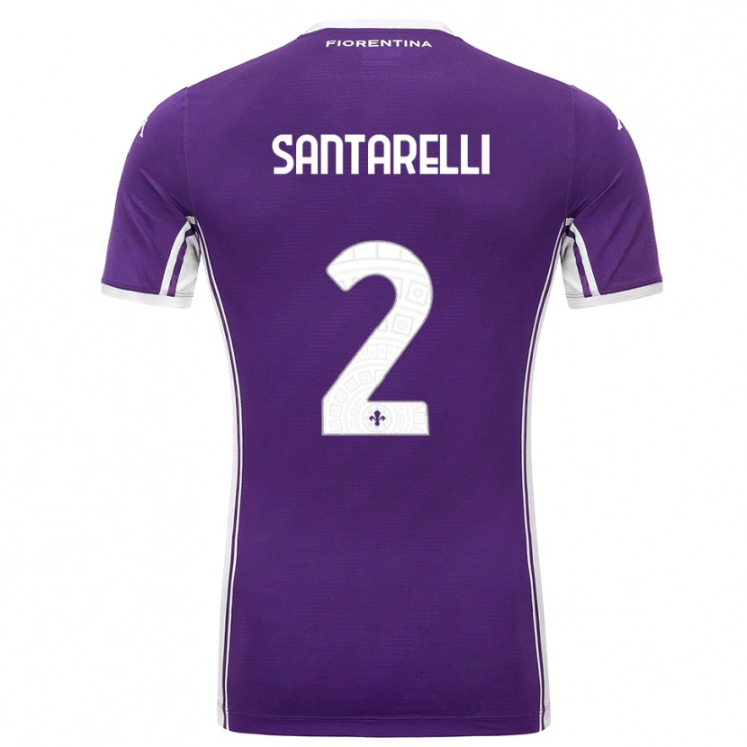 Danxen Pánské Andrea Santarelli #2 Fialová Bílá Domů Hráčské Dresy 2025/26 Dres