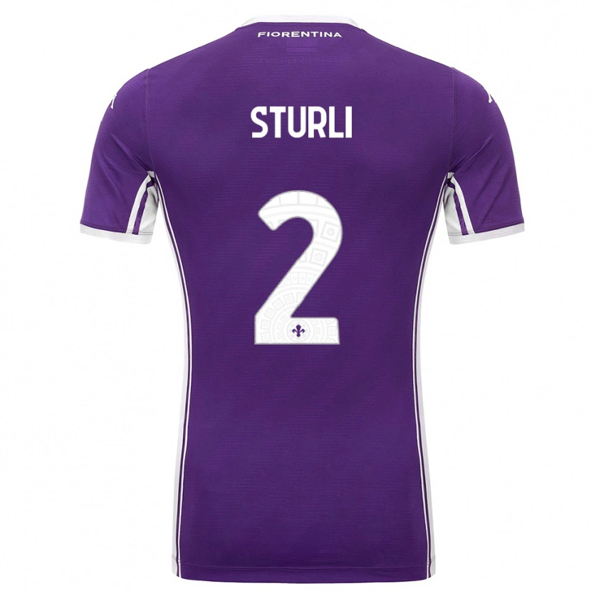 Danxen Pánské Edoardo Sturli #2 Fialová Bílá Domů Hráčské Dresy 2025/26 Dres