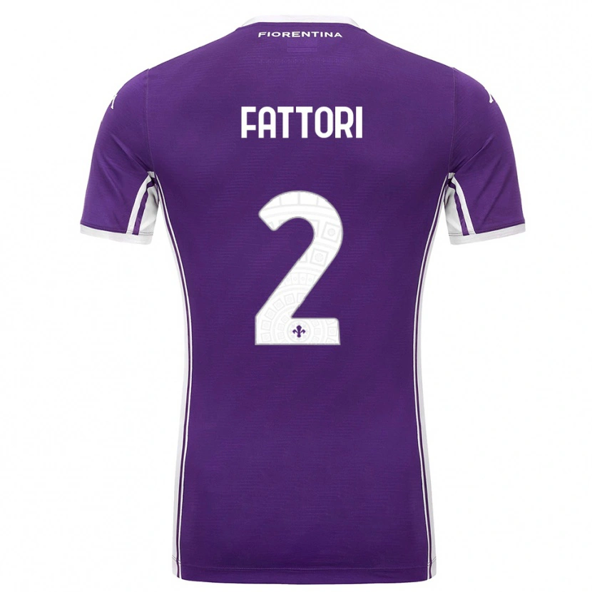 Danxen Pánské Filippo Fattori #2 Fialová Bílá Domů Hráčské Dresy 2025/26 Dres