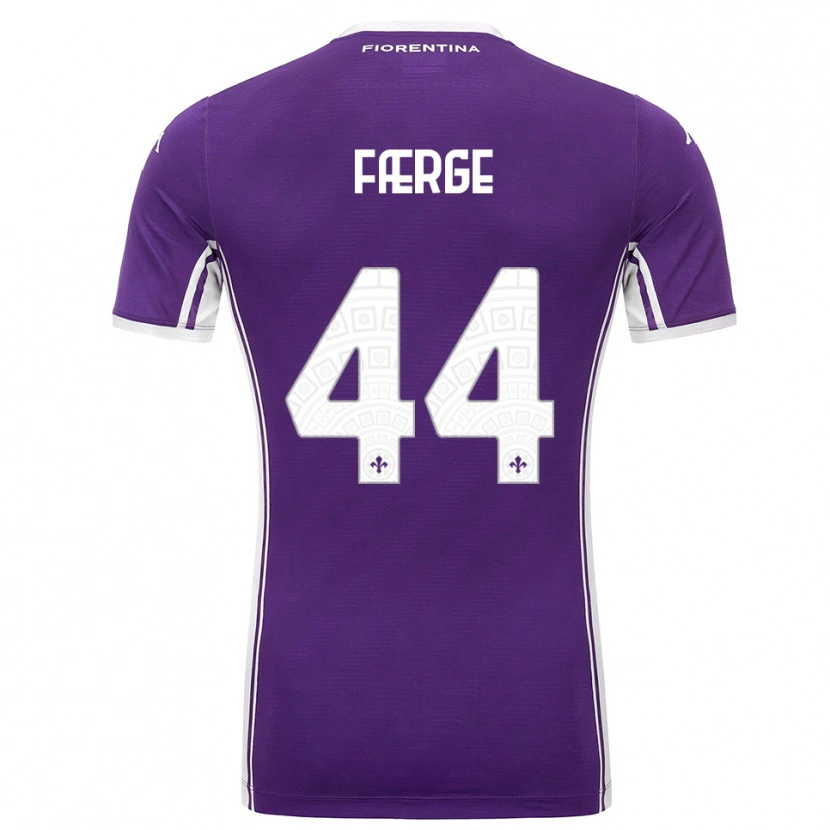 Danxen Pánské Emma Skou Færge #44 Fialová Bílá Domů Hráčské Dresy 2025/26 Dres