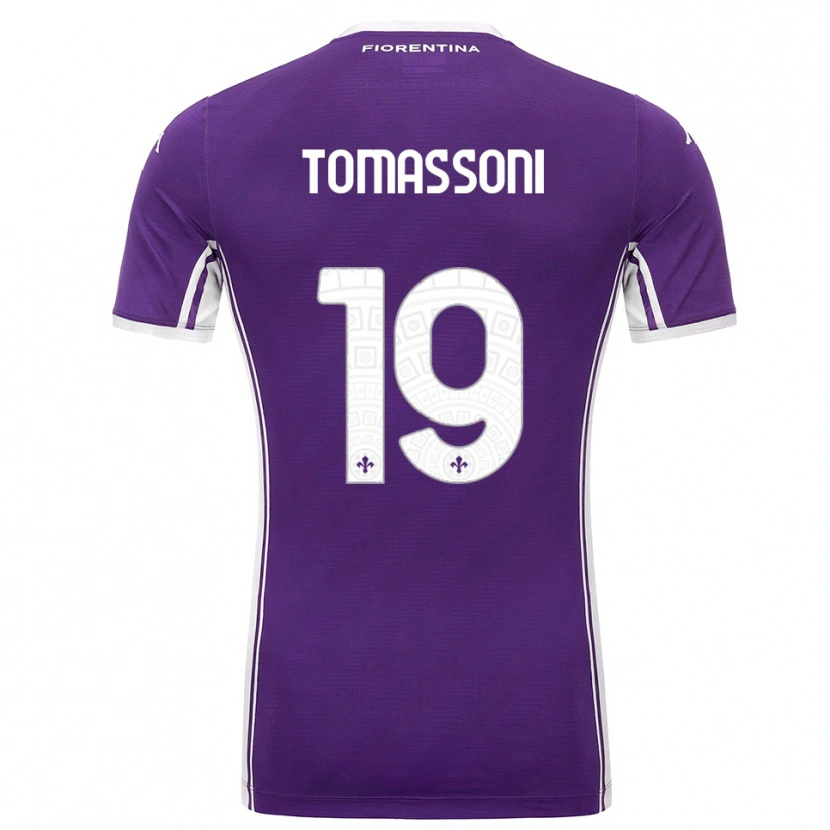 Danxen Pánské Emma Tomassoni #19 Fialová Bílá Domů Hráčské Dresy 2025/26 Dres