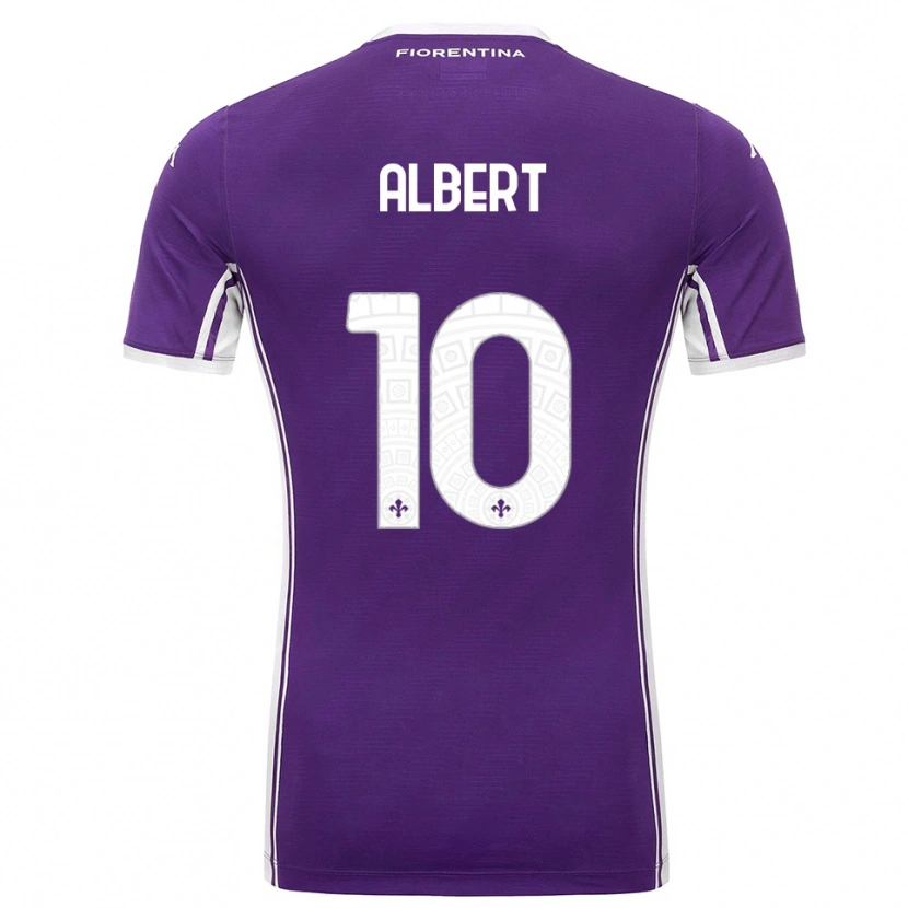 Danxen Pánské Albert Gudmundsson #10 Fialová Bílá Domů Hráčské Dresy 2025/26 Dres