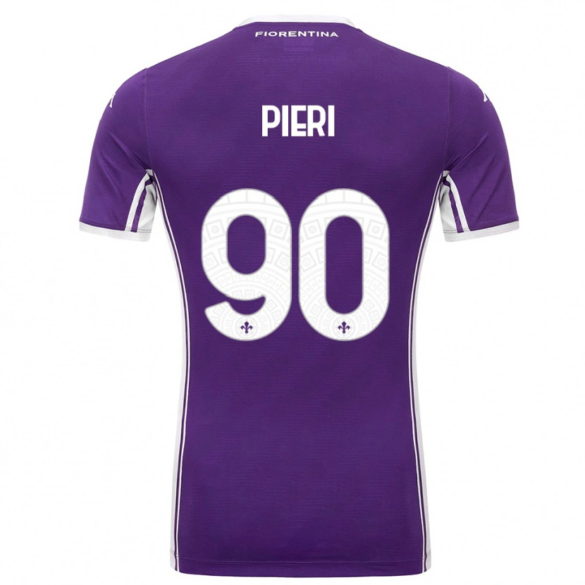 Danxen Pánské Arianna Pieri #90 Fialová Bílá Domů Hráčské Dresy 2025/26 Dres