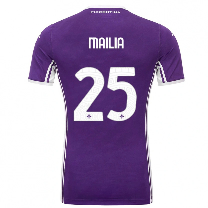Danxen Pánské Siria Mailia #25 Fialová Bílá Domů Hráčské Dresy 2025/26 Dres