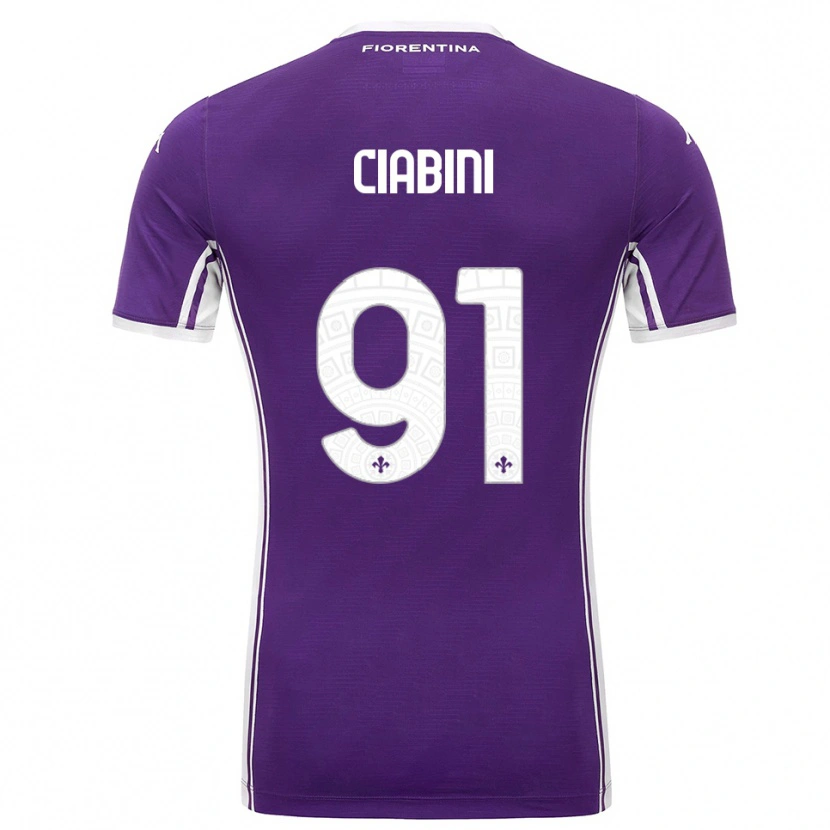 Danxen Pánské Giulia Ciabini #91 Fialová Bílá Domů Hráčské Dresy 2025/26 Dres
