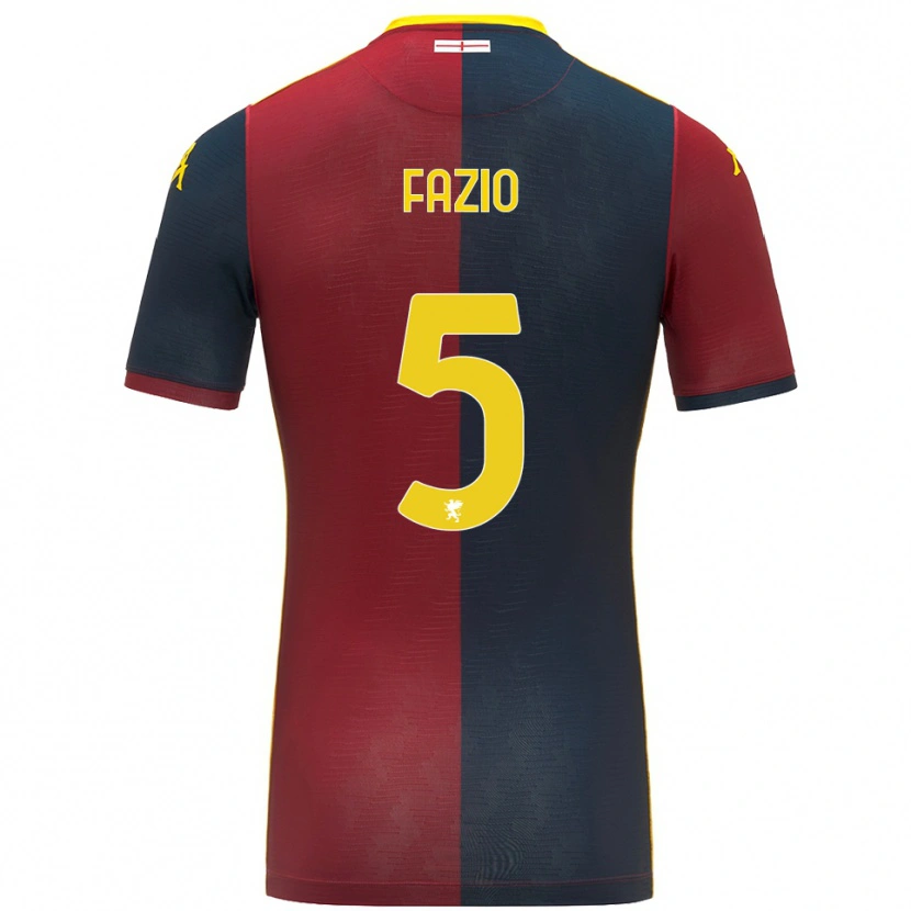 Danxen Pánské Lorenzo Fazio #5 Červená Královská Modř Domů Hráčské Dresy 2025/26 Dres