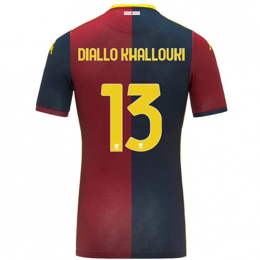 Danxen Pánské Siaka Diallo Khallouki #13 Červená Královská Modř Domů Hráčské Dresy 2025/26 Dres