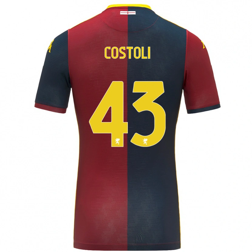 Danxen Pánské Lorenzo Costoli #43 Červená Královská Modř Domů Hráčské Dresy 2025/26 Dres