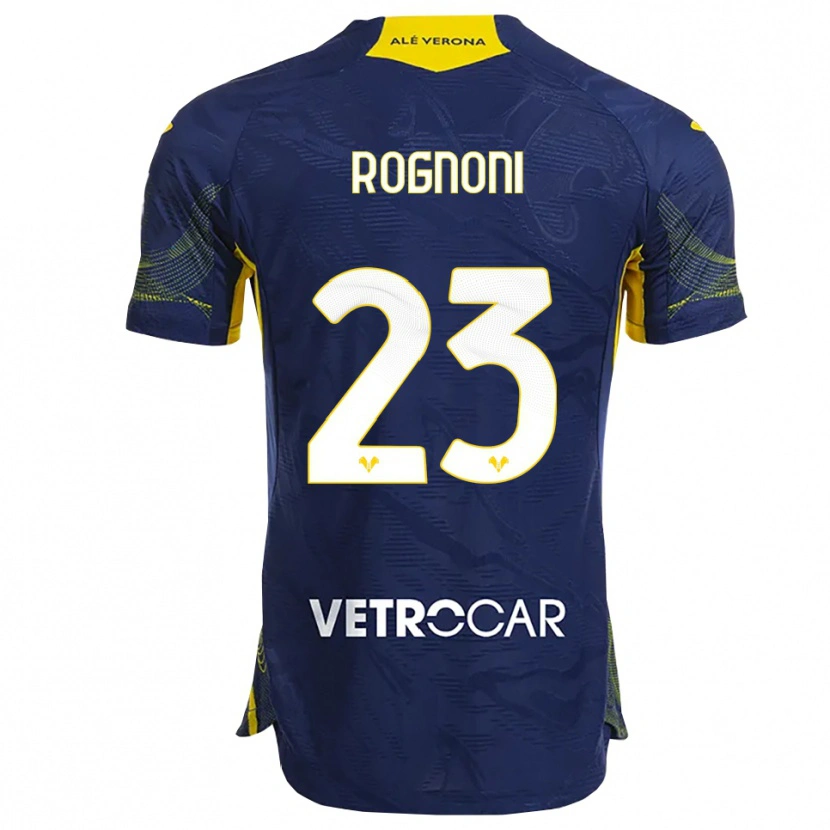 Danxen Pánské Alessia Rognoni #23 Námořnická Modř Žlutá Domů Hráčské Dresy 2025/26 Dres