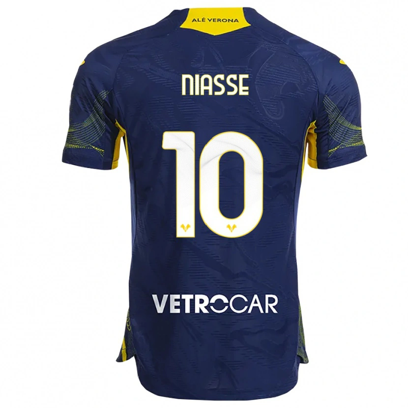 Danxen Pánské Cheikh Niasse #10 Námořnická Modř Žlutá Domů Hráčské Dresy 2025/26 Dres
