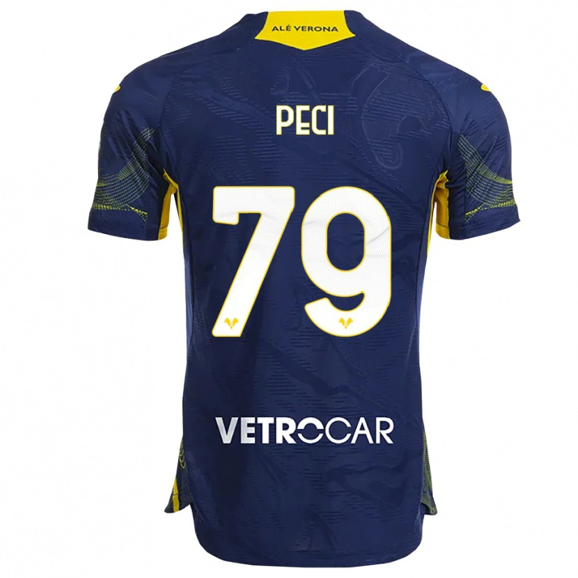Danxen Pánské Jurgen Peci #79 Námořnická Modř Žlutá Domů Hráčské Dresy 2025/26 Dres