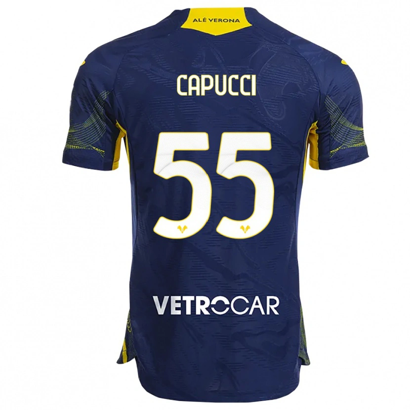 Danxen Pánské Laura Capucci #55 Námořnická Modř Žlutá Domů Hráčské Dresy 2025/26 Dres