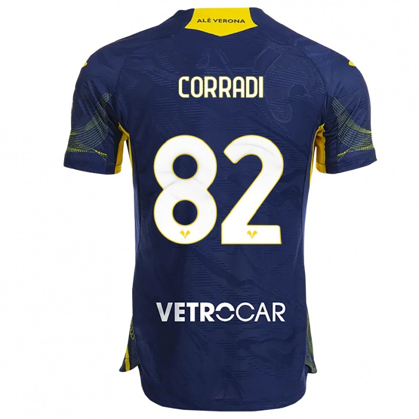 Danxen Pánské Christian Corradi #82 Námořnická Modř Žlutá Domů Hráčské Dresy 2025/26 Dres