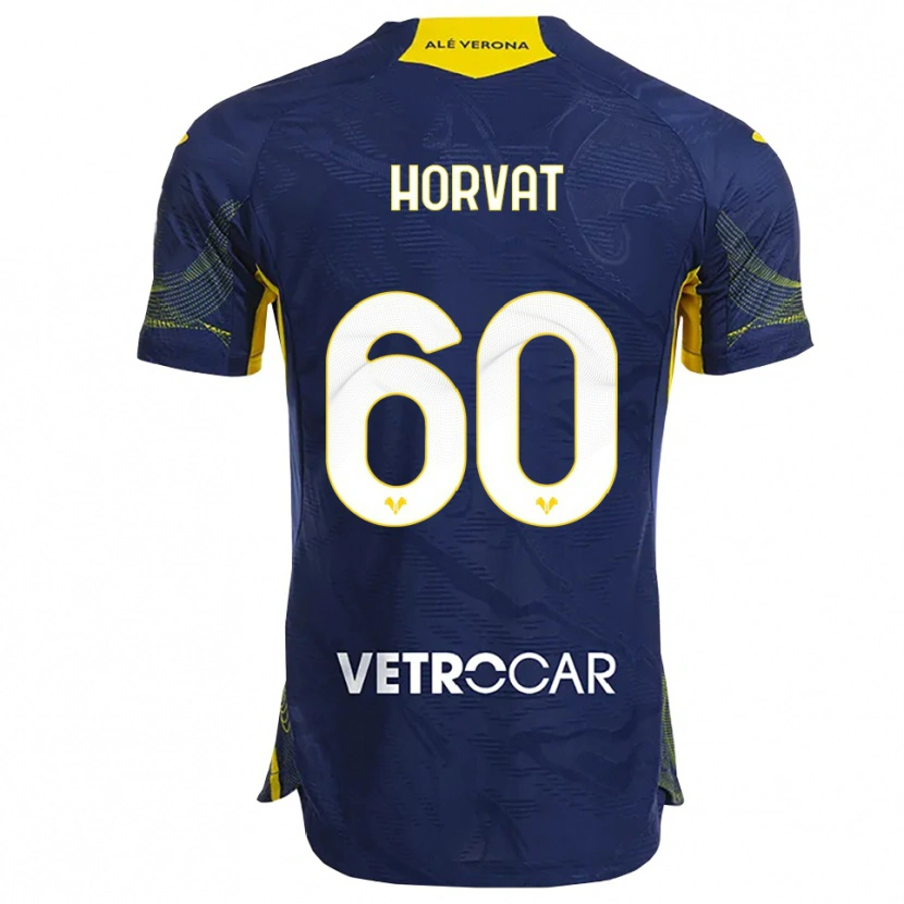 Danxen Pánské Mihaela Horvat #60 Námořnická Modř Žlutá Domů Hráčské Dresy 2025/26 Dres
