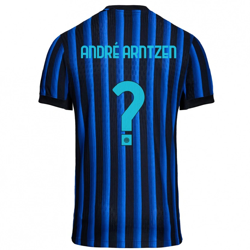 Danxen Pánské Matheo André Arntzen #0 Černá Modrá Domů Hráčské Dresy 2025/26 Dres