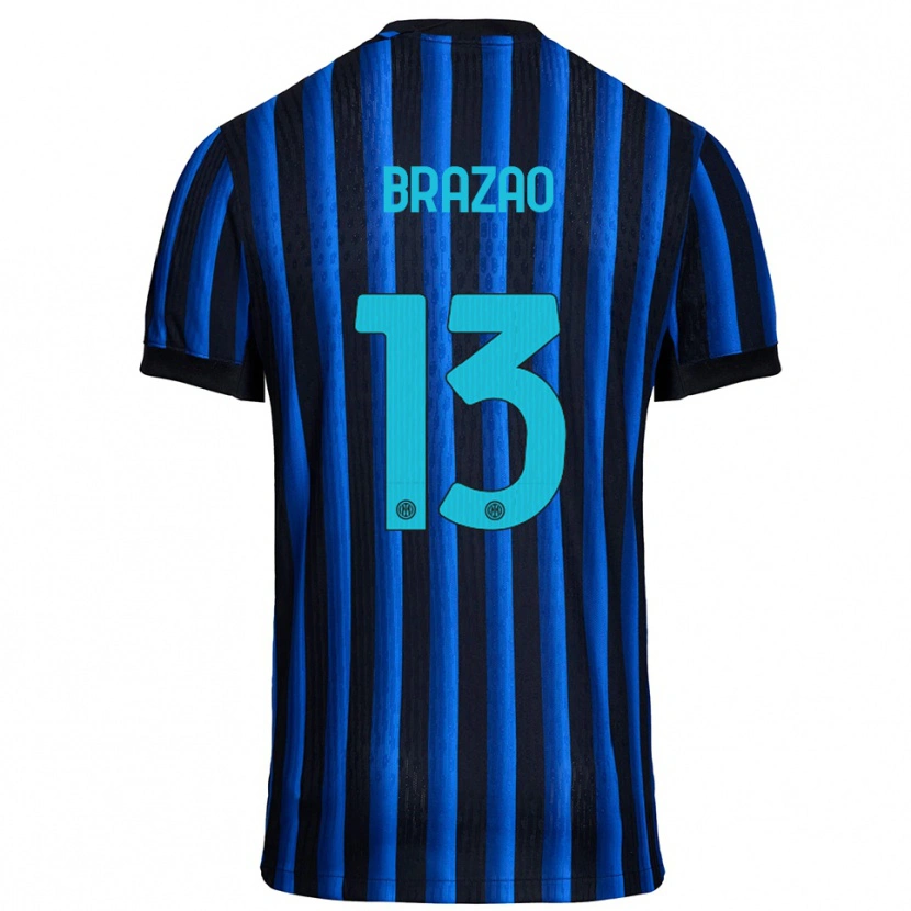 Danxen Pánské Gabriel Brazao #13 Černá Modrá Domů Hráčské Dresy 2025/26 Dres