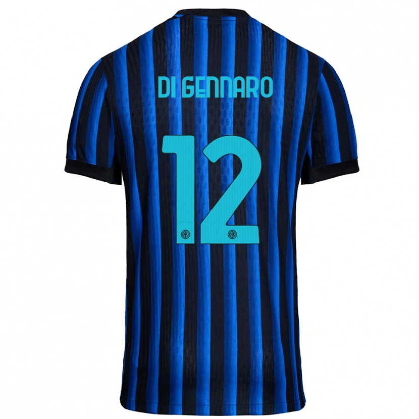 Danxen Pánské Raffaele Di Gennaro #12 Černá Modrá Domů Hráčské Dresy 2025/26 Dres