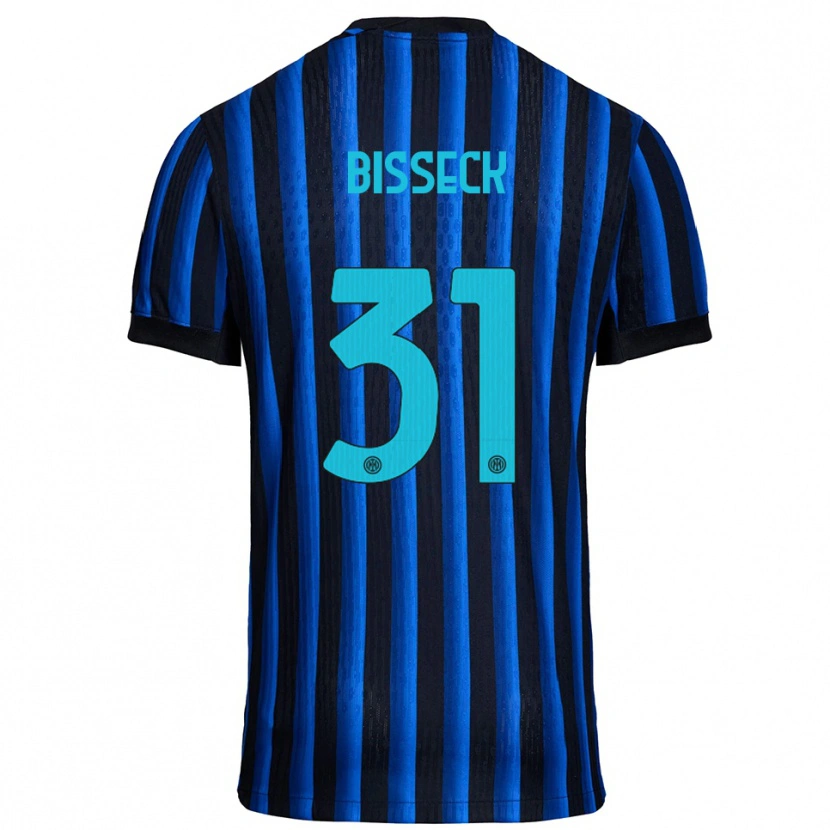 Danxen Pánské Yann Bisseck #31 Černá Modrá Domů Hráčské Dresy 2025/26 Dres