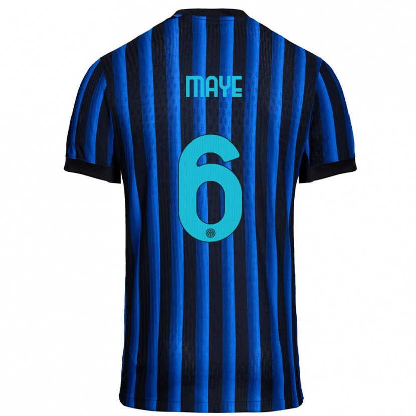 Danxen Pánské Yvan Maye #6 Černá Modrá Domů Hráčské Dresy 2025/26 Dres