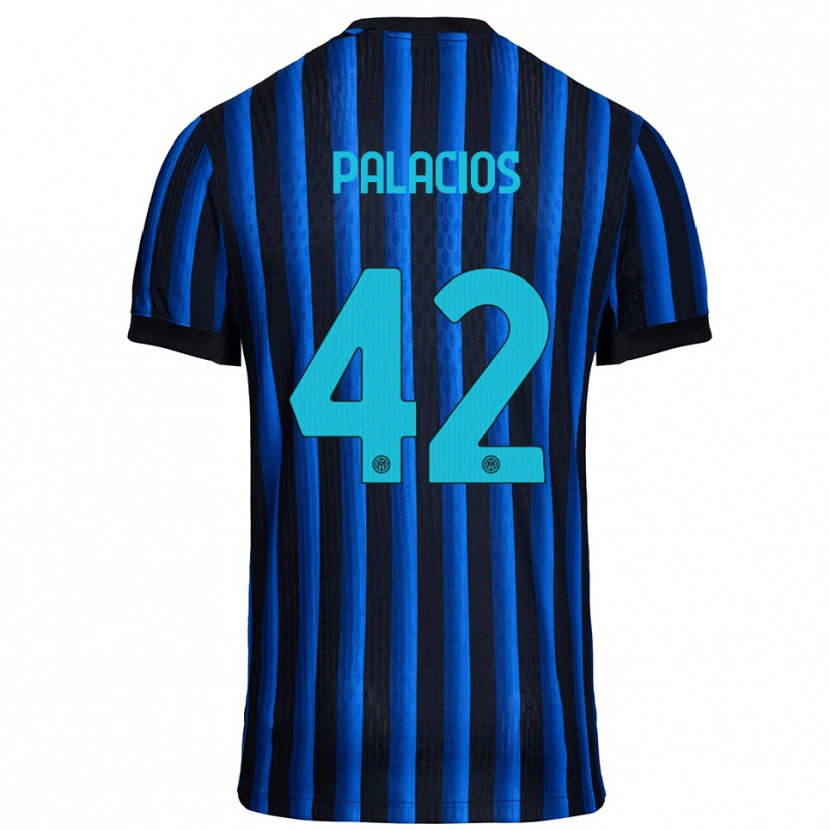 Danxen Pánské Tomás Palacios #42 Černá Modrá Domů Hráčské Dresy 2025/26 Dres