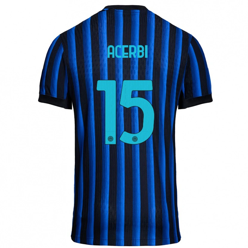 Danxen Pánské Francesco Acerbi #15 Černá Modrá Domů Hráčské Dresy 2025/26 Dres