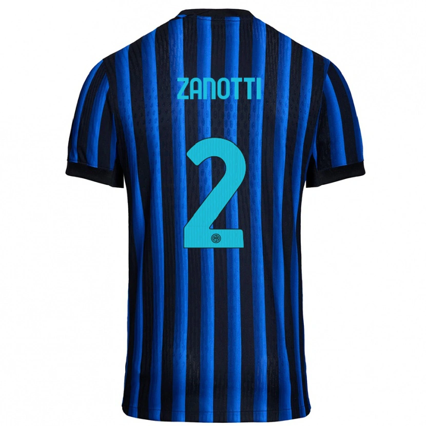 Danxen Pánské Mattia Zanotti #2 Černá Modrá Domů Hráčské Dresy 2025/26 Dres