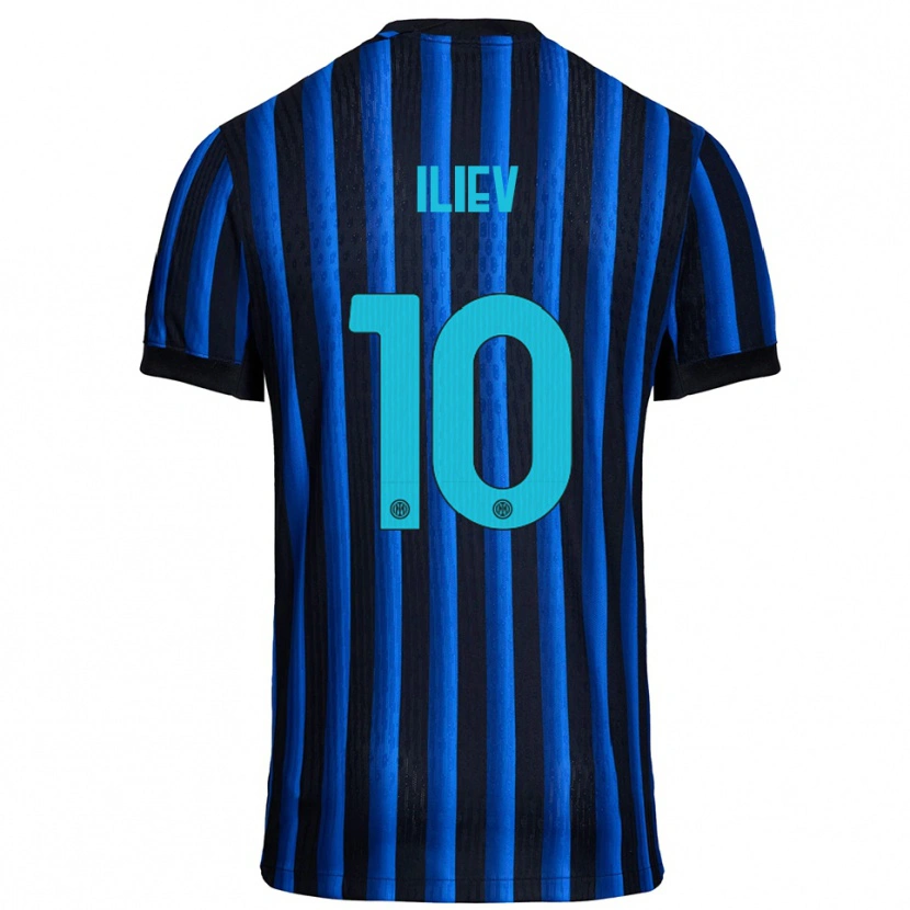 Danxen Pánské Nikola Iliev #10 Černá Modrá Domů Hráčské Dresy 2025/26 Dres