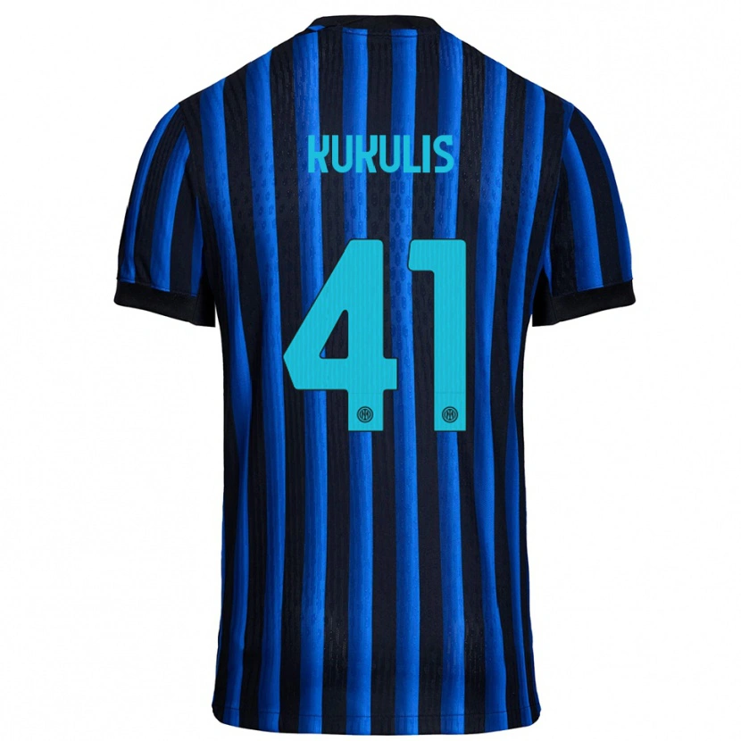 Danxen Pánské Roberts Kukulis #41 Černá Modrá Domů Hráčské Dresy 2025/26 Dres