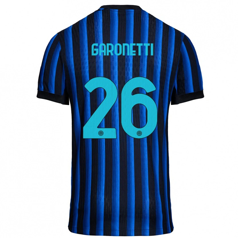 Danxen Pánské Gabriele Garonetti #26 Černá Modrá Domů Hráčské Dresy 2025/26 Dres
