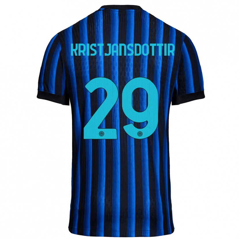Danxen Pánské Anna Bjork Kristjansdottir #29 Černá Modrá Domů Hráčské Dresy 2025/26 Dres