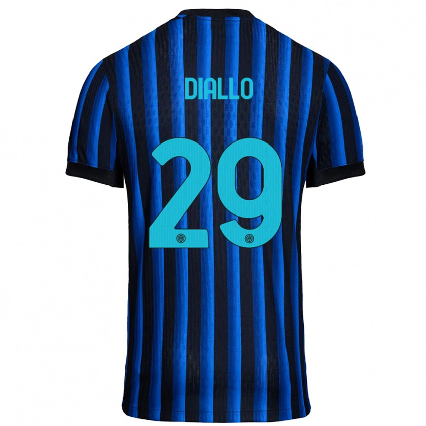 Danxen Pánské Oumar Diallo #29 Černá Modrá Domů Hráčské Dresy 2025/26 Dres