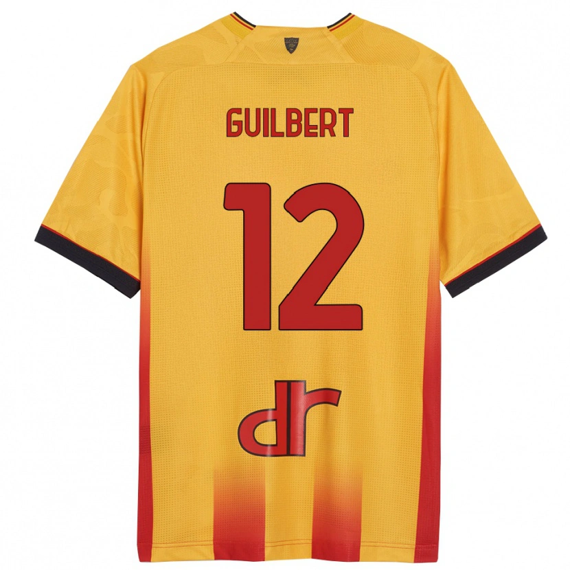 Danxen Pánské Frédéric Guilbert #12 Žlutá Oranžová Domů Hráčské Dresy 2025/26 Dres