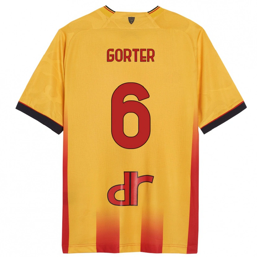 Danxen Pánské Olaf Gorter #6 Žlutá Oranžová Domů Hráčské Dresy 2025/26 Dres