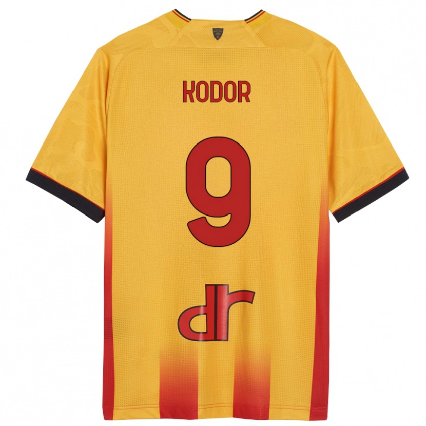 Danxen Pánské Jason Kodor #9 Žlutá Oranžová Domů Hráčské Dresy 2025/26 Dres