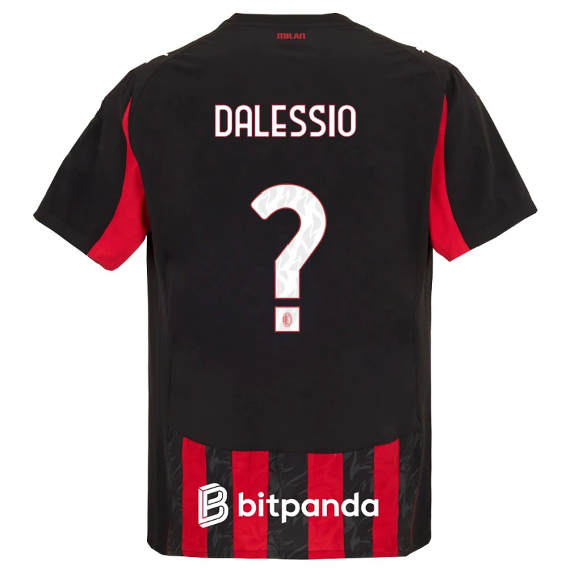 Danxen Pánské Leonardo Dalessio #0 Červená Černá Domů Hráčské Dresy 2025/26 Dres