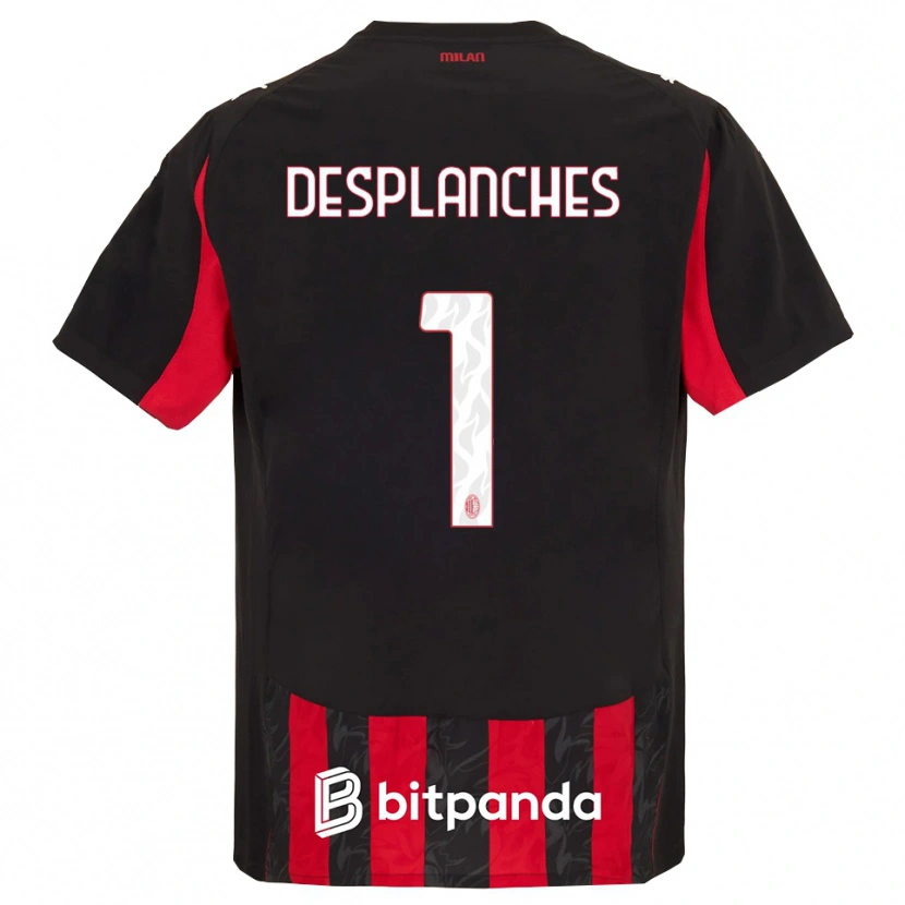 Danxen Pánské Sebastiano Desplanches #1 Červená Černá Domů Hráčské Dresy 2025/26 Dres