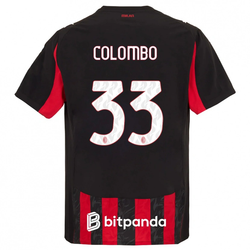 Danxen Pánské Federico Colombo #33 Červená Černá Domů Hráčské Dresy 2025/26 Dres