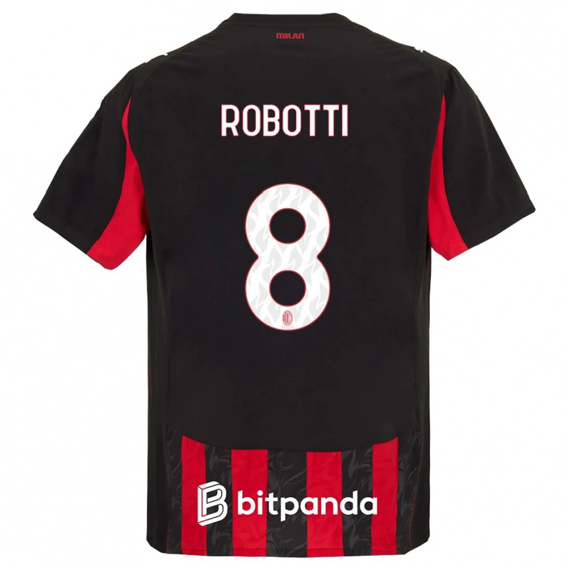 Danxen Pánské Giovanni Robotti #8 Červená Černá Domů Hráčské Dresy 2025/26 Dres
