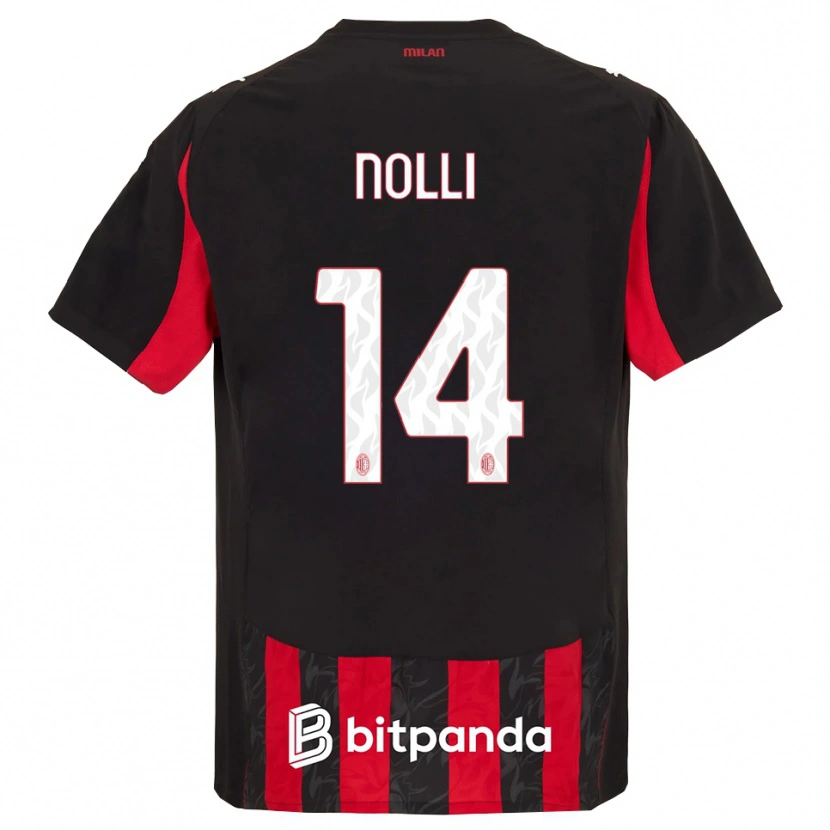 Danxen Pánské Luca Nolli #14 Červená Černá Domů Hráčské Dresy 2025/26 Dres