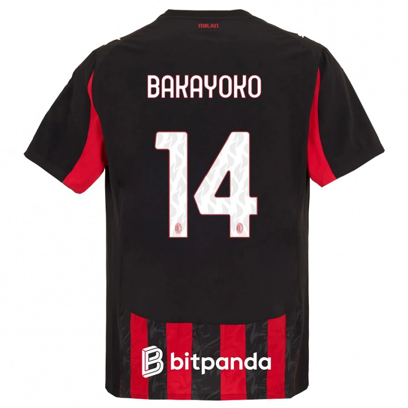 Danxen Pánské Tiemoue Bakayoko #14 Červená Černá Domů Hráčské Dresy 2025/26 Dres