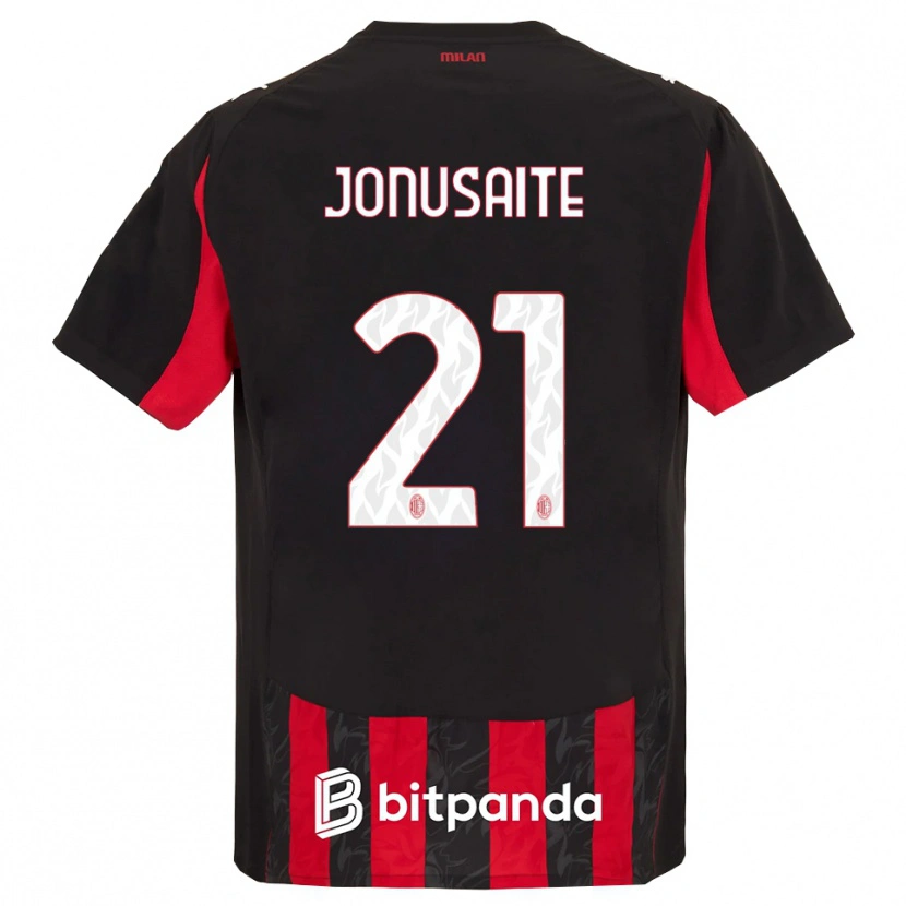 Danxen Pánské Rimante Jonusaite #21 Červená Černá Domů Hráčské Dresy 2025/26 Dres