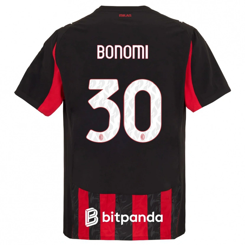 Danxen Pánské Alessandro Bonomi #30 Červená Černá Domů Hráčské Dresy 2025/26 Dres