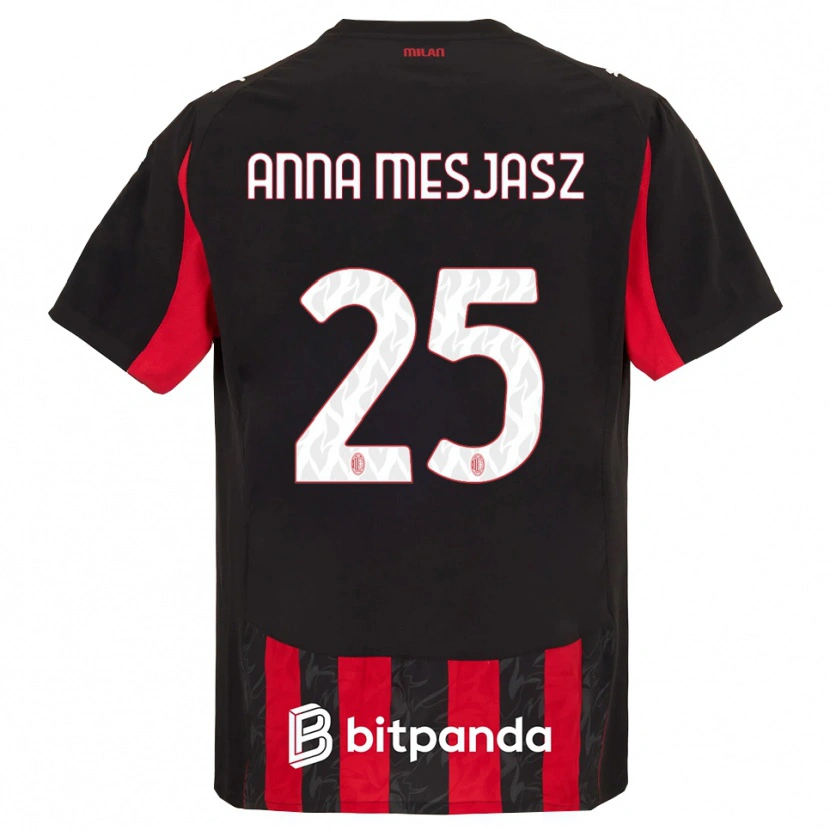 Danxen Pánské Małgorzata Anna Mesjasz #25 Červená Černá Domů Hráčské Dresy 2025/26 Dres