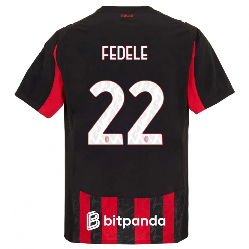 Danxen Pánské Noemi Fedele #22 Červená Černá Domů Hráčské Dresy 2025/26 Dres