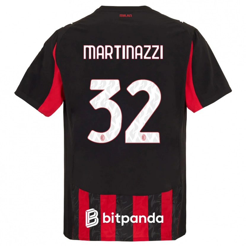 Danxen Pánské Luca Martinazzi #32 Červená Černá Domů Hráčské Dresy 2025/26 Dres
