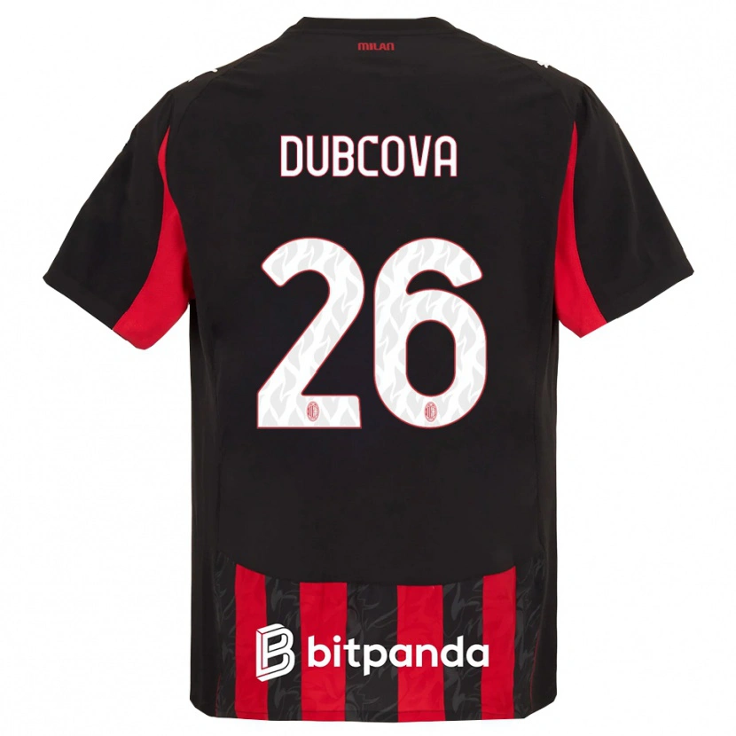 Danxen Pánské Michaela Dubcova #26 Červená Černá Domů Hráčské Dresy 2025/26 Dres