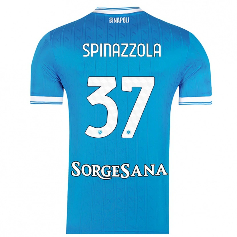 Danxen Pánské Leonardo Spinazzola #37 Nebesky Modrá Bílá Domů Hráčské Dresy 2025/26 Dres