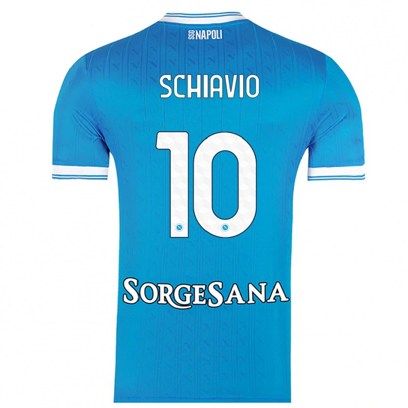Danxen Pánské Angelo Schiavio #10 Nebesky Modrá Bílá Domů Hráčské Dresy 2025/26 Dres