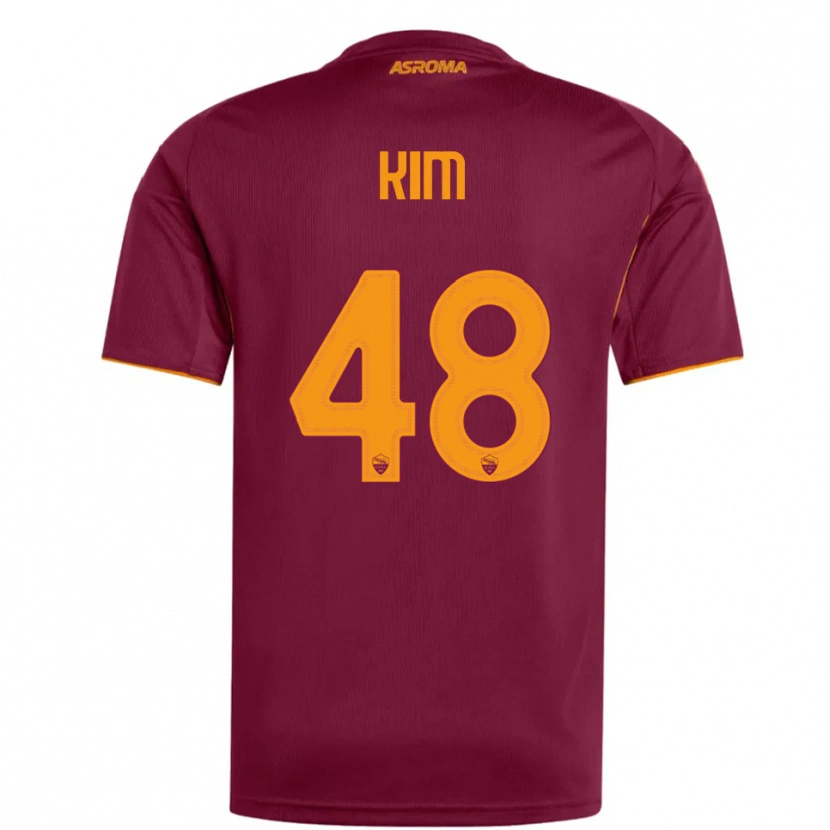 Danxen Pánské Shin-Ji Kim #48 Burgundská Oranžová Domů Hráčské Dresy 2025/26 Dres
